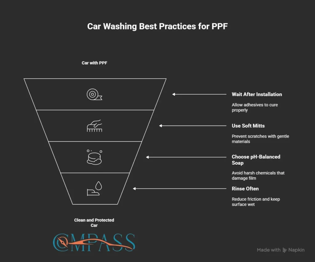 How to Wash a Car with Paint Protection Film Visuals